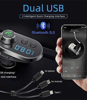 Kit mains libres sans fil Bluetooth 5.0 pour voiture Q15