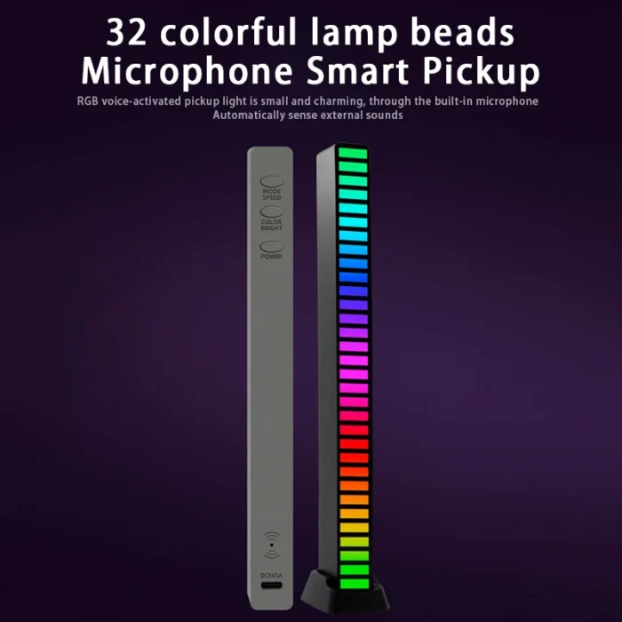 Lampe RGB LED bandes lumineuses capteur de lumière lampe de contrôle du son