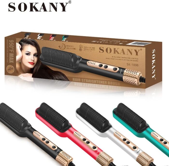 Sokany Brosse Lissante Chauffante Professional En Céramique SK-1008