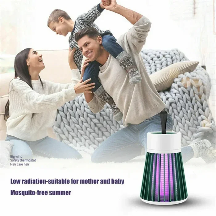 Lampe anti-moustique UV rechargeable par USB, 1200 mAh,