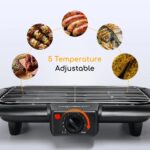 Grill Barbecue électrique d'intérieur, sans fumée, Portable, pour aliments