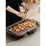 Grill Barbecue électrique d'intérieur, sans fumée, Portable, pour aliments