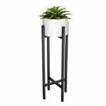 Support pot de fleurs - Acier - Noir - H/D(50x25)cm