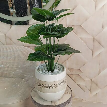 Plante Artificielle Alocasia Avec Pot En Céramique 85 Cm