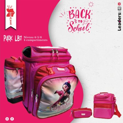 Pack Cartable Leaders tropical Rose